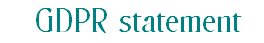   GDPR statement  